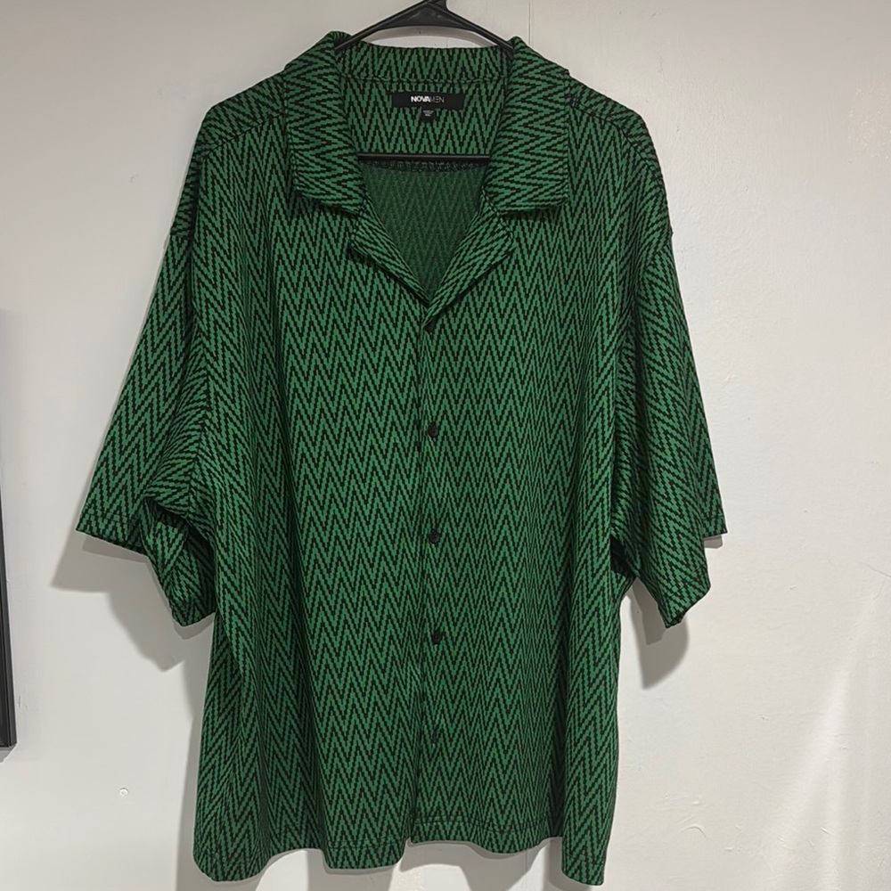 Wild Fable Green Patterned Men's Shirt